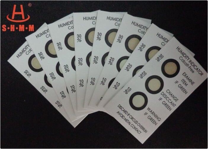 Sensitive Cobalt Free Humidity Indicator Card Brown To Green For Paper Historic Relic , 3 Dots