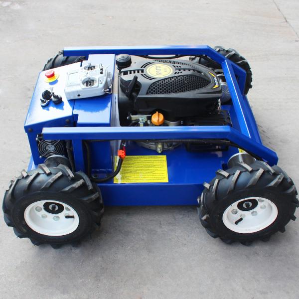 China Supply Rubber Crawler Robot Gasoline Self Propelled Garden Remote Control Lawn Mower for Sale
