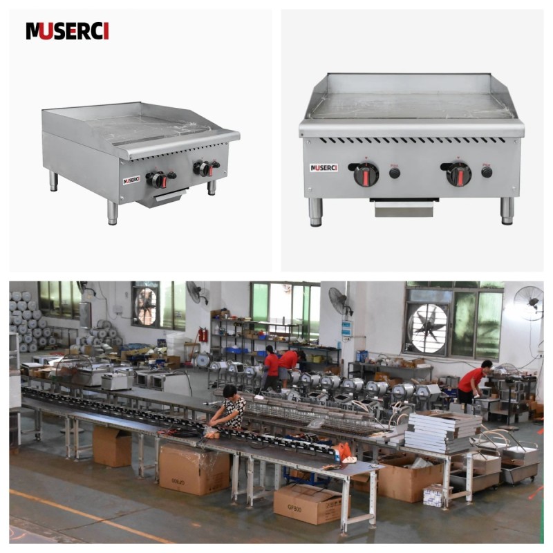 (GG24-MF) Full Stainless Steel Commercial Gas Griddle Independent Temp Control CE Approved