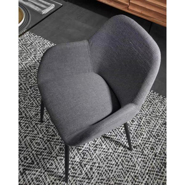 Modern Arm Dining Chairs New Design Copenhagen fabric Chairs  Metal Leg Dinning Chair