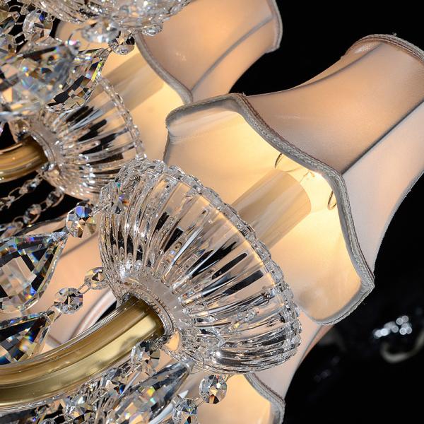 Chrome metal finish glass ceiling pendant chandelier (WH-CY-57)