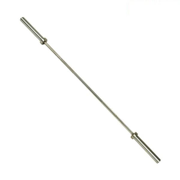 women's powerlifting barbell 15kg, 1000lb capacity white zinc, IWF weightlifting training bar