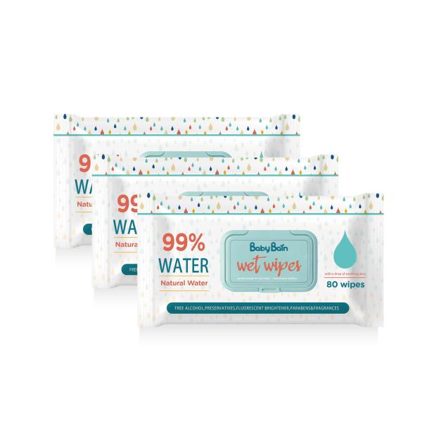 Organic Unscented Baby Hand Mouth Disposable Water Wipes