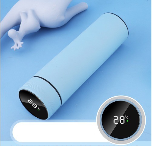 Stainless Steel 500ml Thermos Water Bottle Leakproof and Temperature Display Features