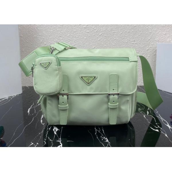 Triangle Logo Luxury Canvas Bag , Adjustable Nylon Shoulder Strap Luxury Messenger Bag