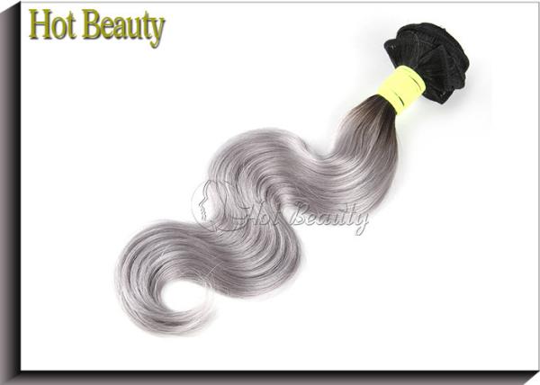 Grey 26 Inch  5A Virgin Brazilian Hair Body Wave Human Hair For Braiding