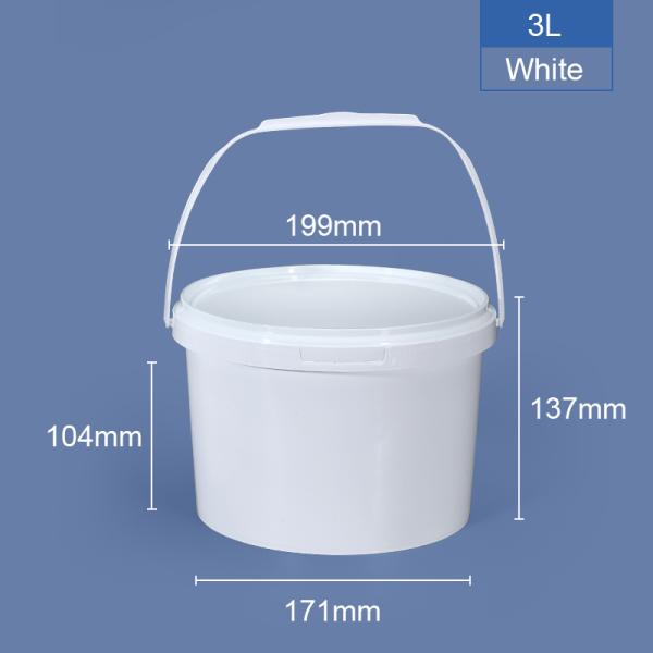 Прозрачная пластиковая ведра для хранения пищевых продуктов для воды/молака/пищи с индивидуальным логотипом