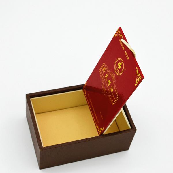 Premium Rigid Essential Oil Packaging Box CMYK Sliding Lid 128gsm With Grosgrain Strap