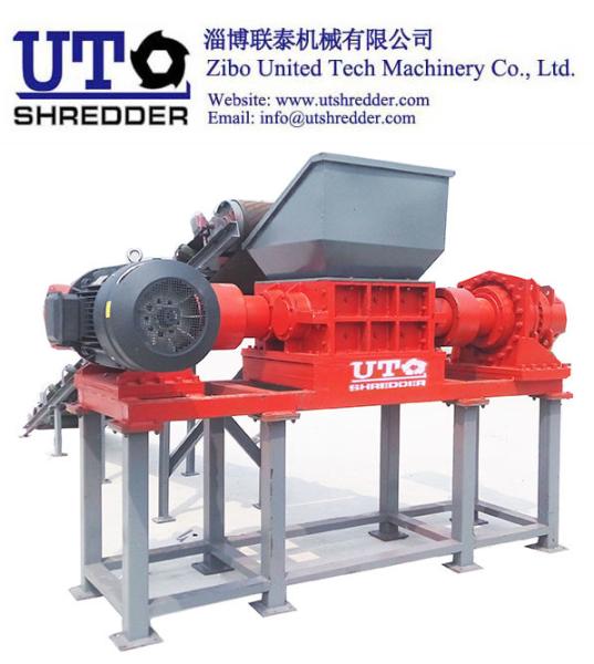 high efficiency double shaft shredder - low noise used in the garbage, household waste, plastic, tyre, metal recycling