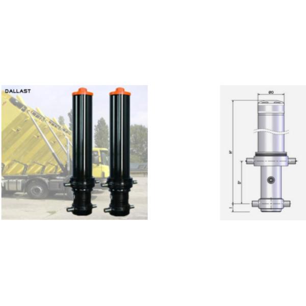 Machinery / Vehicle Single Acting Hydraulic Cylinder Chrome Plated Coatings