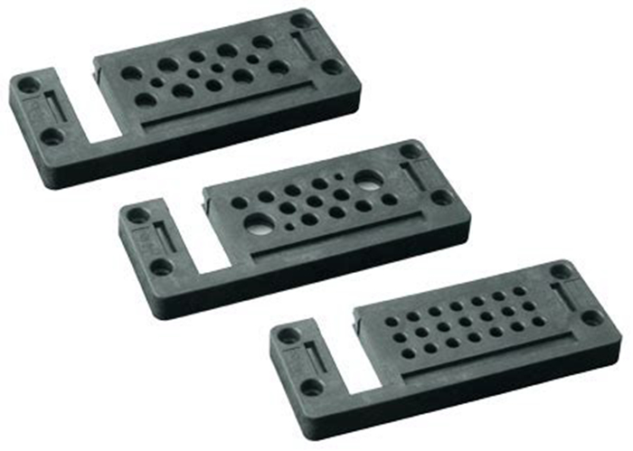 PC PA Cable Entry Plate Wheel Barrow Custom Plastic Parts Fabrication