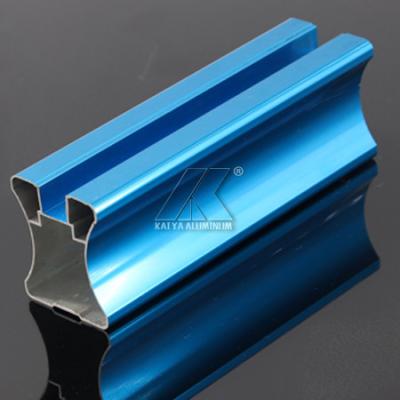 Perfil de alumínio material anodizado de Extrusted do vestuário brilhante azul da liga
