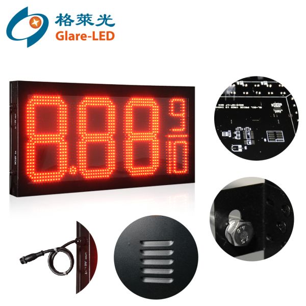 12 Inch Waterproof IP65 LED Gas Price Sign with RF Remote Control for Petrol Station