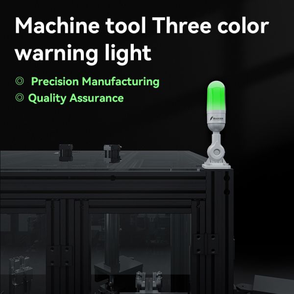 Industrial LED Warning Light with Custom Logo & 95dB Buzzer | 50000hrs Long Lifespan