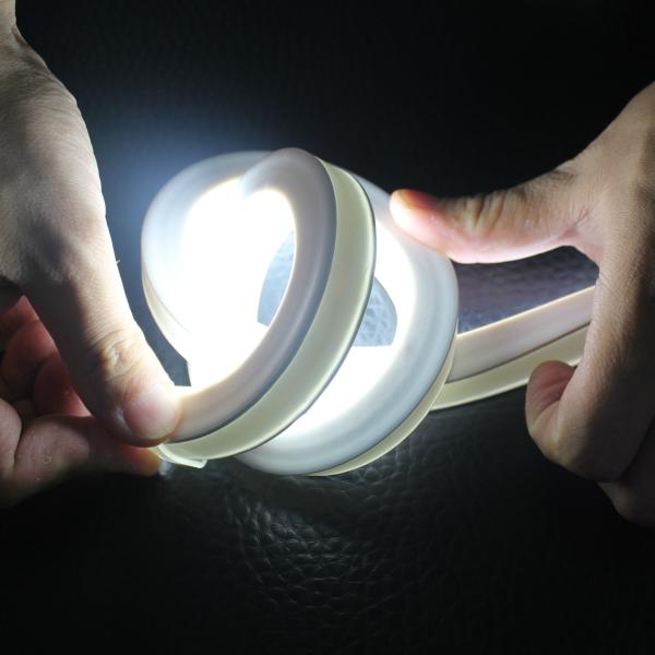Luz à prova d'água 24v, de fibra de neão LED branca e fria, com faixa flexível de neão LED IP68