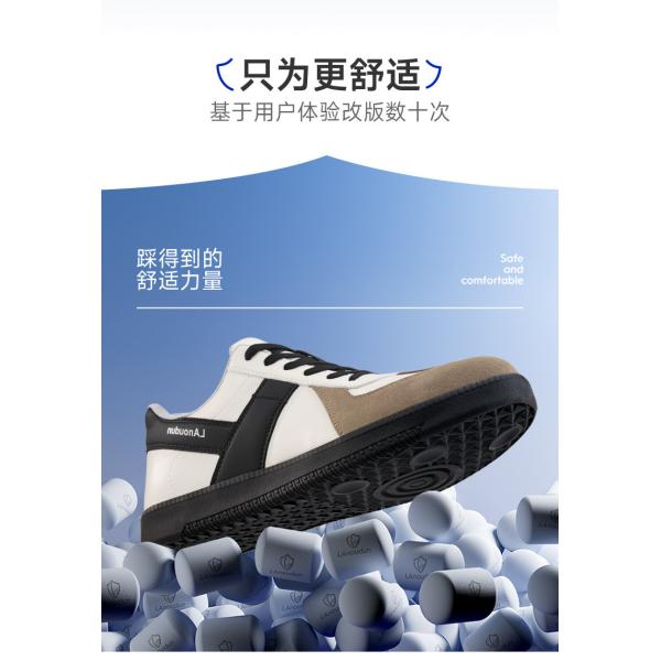 Calzado de seguridad industrial Unisex de microfibra+suede Calzado de trabajo de tendón de res Calzado de seguridad de suela