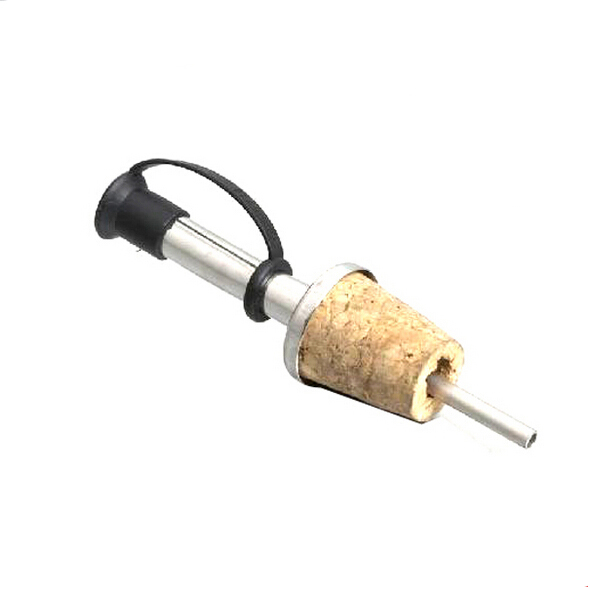 Popular wholesale Stainless Steel Pourer with Cork for Ceramic/Olive Oil bottle