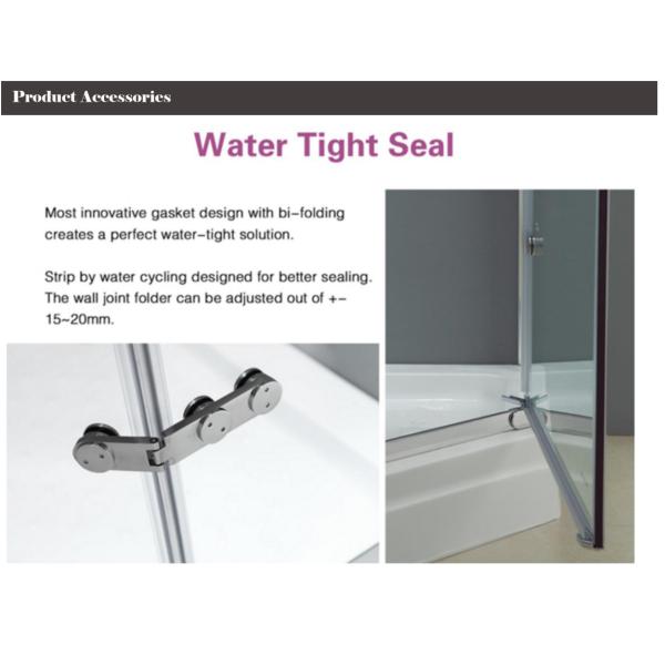 Collision Avoidance Design Aluminum Bathroom Doors Frosted Glass ISO9001