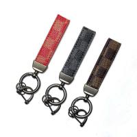 Impressão de transferência térmica de chaveira de couro em relevo personalizada