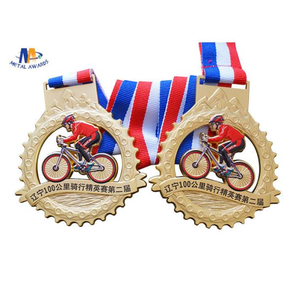 Wheel Shape 70mm 3mm Thickness Cycle Stock Medals