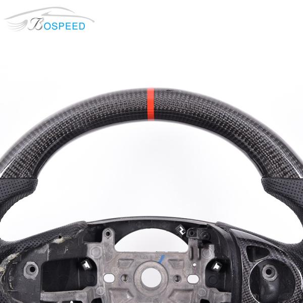 Sports Cr V Honda Carbon Fiber Steering Wheel Red Stitch Plain Weaving
