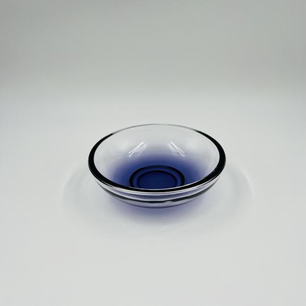 Glass Bathroom Accessories Set Ombre Blue With Round And Ball Shape Glass Soap Dispenser