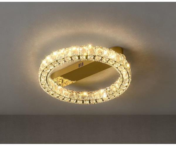 Luxury Ring Ceiling Lamp Modern Bedroom Living Room Crystal Ceiling Lamp(WH-CA-100)