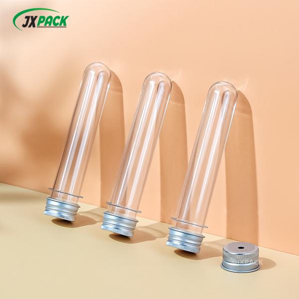 50ml Transparent Plastic Bottle Tube For Food And Candy Aluminum Cap Closure Included