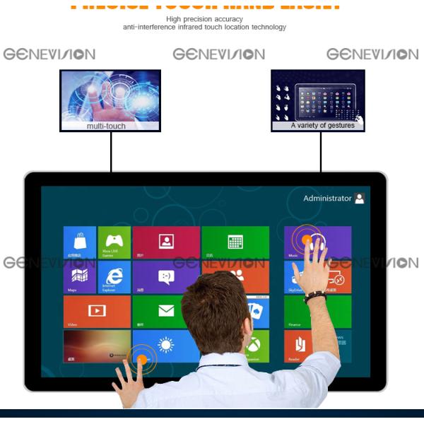 Экран касания Whiteboard LCD держателя стены TFT 500cd/M2