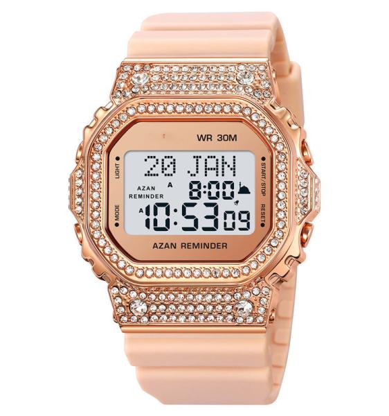 2052 Multifunctional Prayer Muslim Digital Azan Watch Luxury Reloj De Hombre Sport Watch for Men