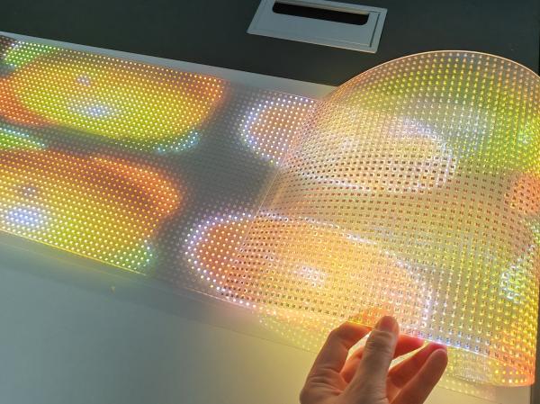 6mm Ultra Thin RGB Full Color Transparent LED Film Screen, Custom Cabinet Dimension, High Transparency Flexible LED Film for Mall Store Window Commercial Advertising