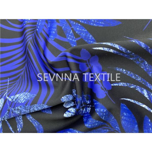 Sapphire Leaf Sustainable Poly Stretch Leggings Fabric Moisture Wicking
