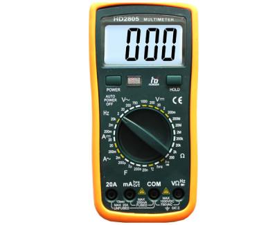 Multímetro digital HD2805 200Ω da lógica do bolso - verde 200MΩ/amarelo
