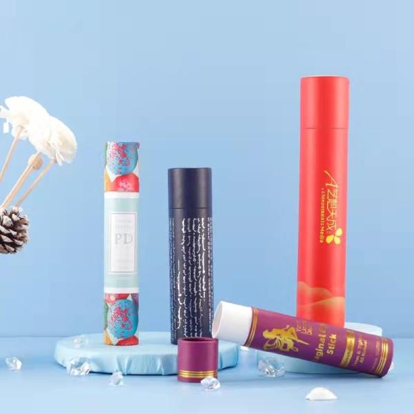 OEM CMYK Plastic Food Cans Lipbalm Paper Tube Packaging