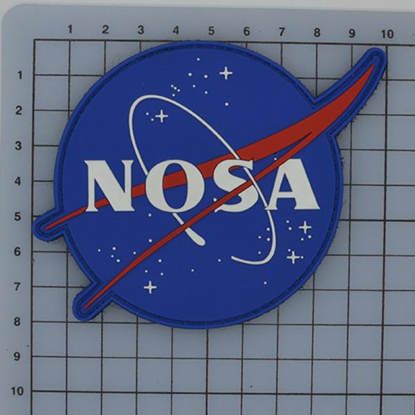 Custom 3D Embossed Sew On Soft Rubber PVC Patch With Hook And Loop Backing