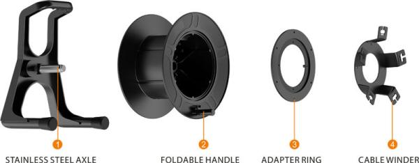 Anti Uv L34m Dia18mm Tactical Fiber Optic Cable Reel For Cable Storage