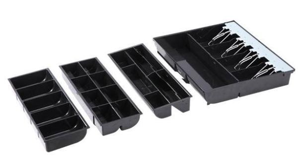 6.8 KG Metal Money Box Touch Button Cash Drawer 3 Position Key Lock 410T