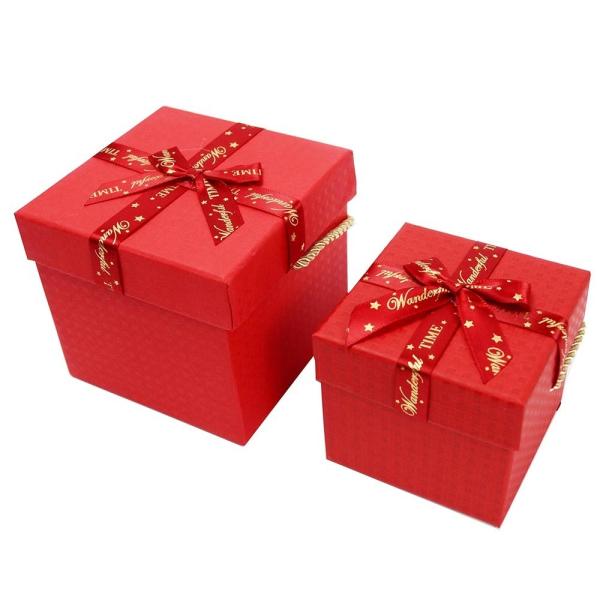 Papel recubierto Caja de regalo de chocolate de la víspera de Navidad de manzana de cartón de caramelo Embalaje de papel Cajas