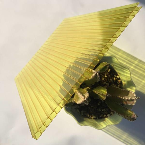 hoja del policarbonato de 4m m - de 10m m, gran transmisión ligera de la hoja amarilla de