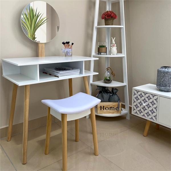 Indoor MDF Wood NC Painting Touch Screen Dresser Table With Mirror
