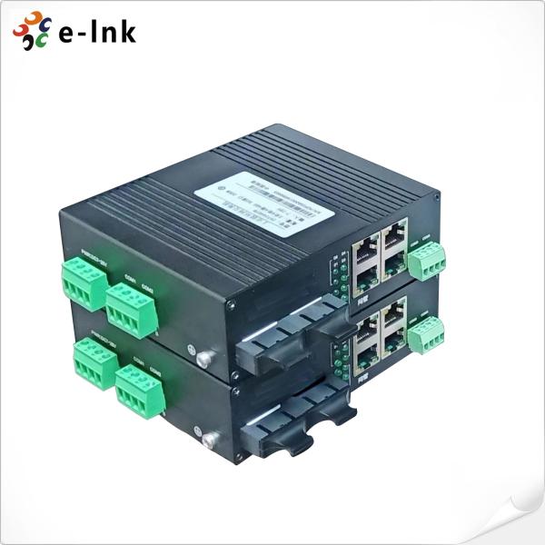 L2+ Industrial 4 puertos 10/100TX + 4 puertos RS485 + 2 puertos 100FX Ring Managed Ethernet Switch