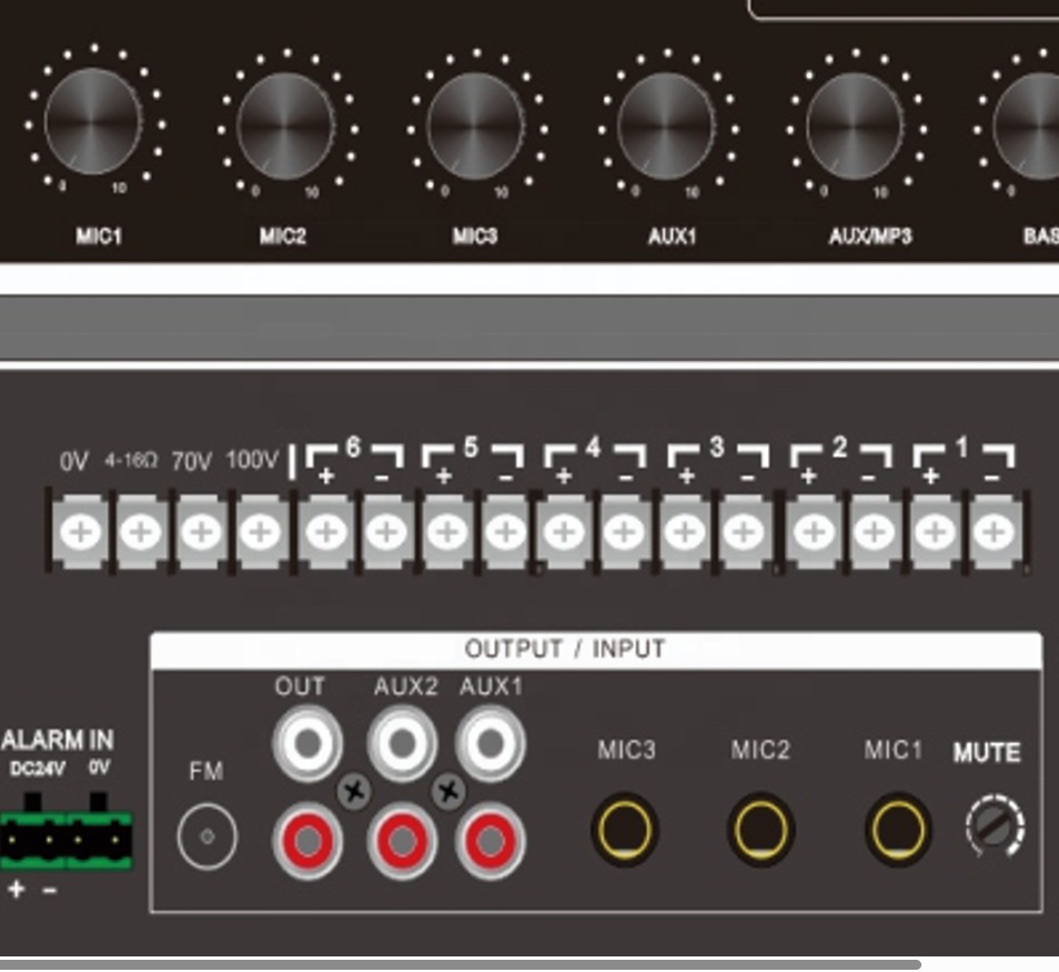 6 Zones Bluetooth Mixer Amplifier 6 Channel 60W 120W 240W 1000W
