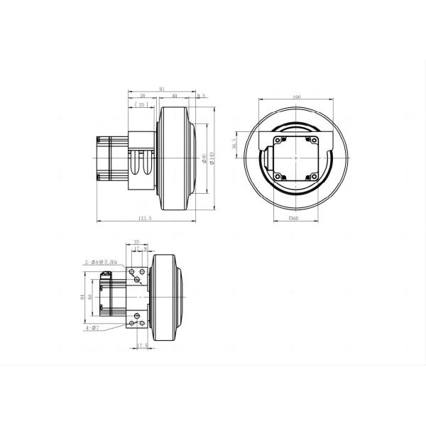 AGV Rubber Bearing Wheel roller Hub Gearbox 300kg Series HKTZL 95