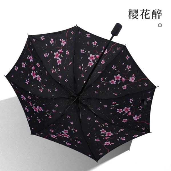Three-folding Manual Control Plastic Umbrella with Three-folding Pattern