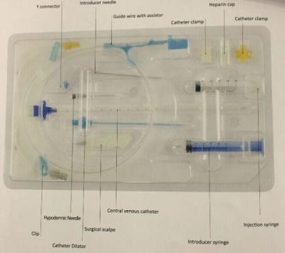 Luer Lock Central Venous Catheter Kit Medical Grade 1-150ml/H Transparent