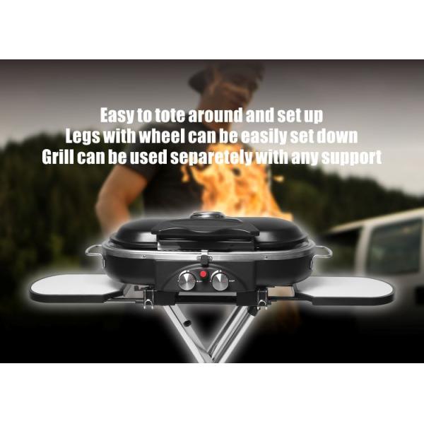 Portable Foldable Gas Electronic Camping Outdoor Barbecue BBQ Gas Grills with Trolley