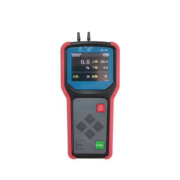 Medidor de presión diferencial digital DP-40, rango ±500Pa