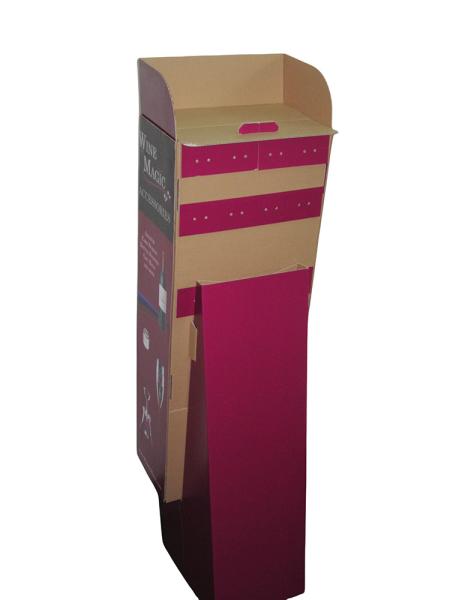 Corrugated Cardboard Pegboard Hook Display Eco Friendly Wall Mounted