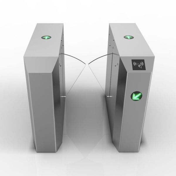 Full Automatic 316 Stainless Steel Bi-Directional Flap Barrier Gate for High Traffic Areas
