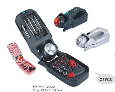 26 pcs mini tool set ,with sockets ,screwdriver bits .
